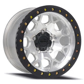 Reika R45 Marauder Beadlock wheel in Machined / Black E-Coated Ring