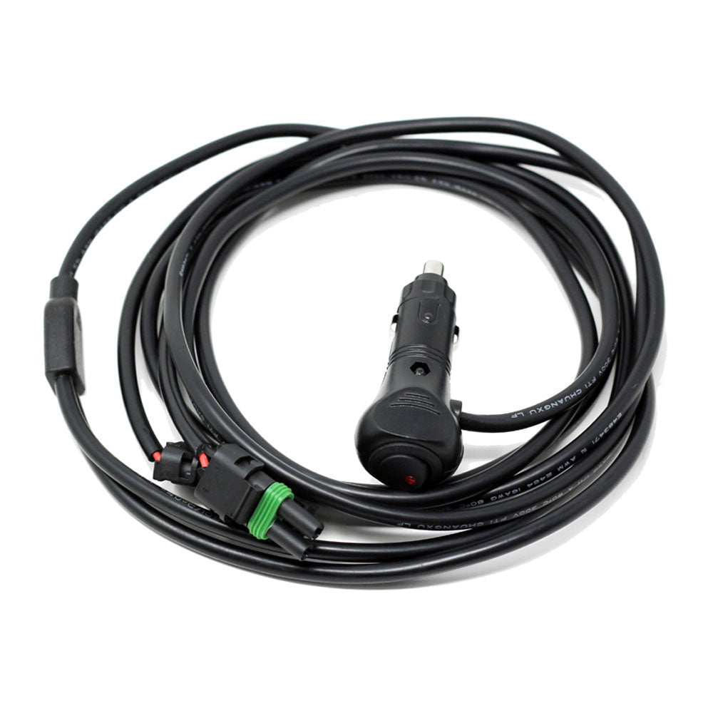 10 Foot Wire Harness w/12v Cigarette Plug-2 Light Max 85 Watts