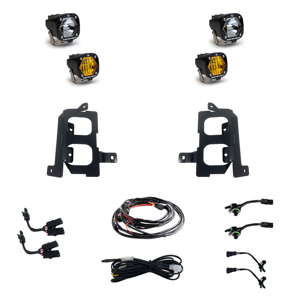 GMC 2500/3500 (20-On) Clear Spot/Amber W/C Fog Pocket Kit