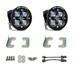 Jeep JK Squadron-R SAE Fog Pocket Light Kit OE Bumper (Clear)-Jeep 2007-09 Wrangler JK