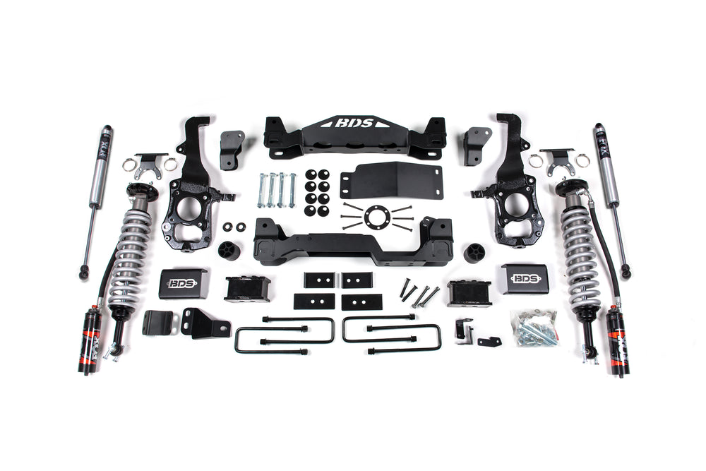 4 Inch Lift Kit | FOX 2.5 Performance Elite Coil-Over | Ford F150 (21-26) 4WD - 2 Inch Block Kit / FOX 2.0 Performance Series
