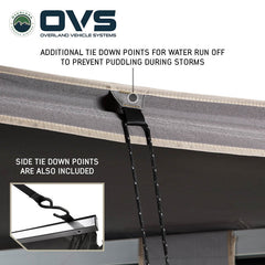 OVS HD Nomadic 270 Passenger Side Awning with Bracket Kit – Extended Poles for Mid & High Roof Vans