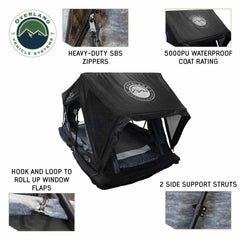 XD Sherpa Soft Shell Roof Top Tent - Grey Body & Black Rainfly Features