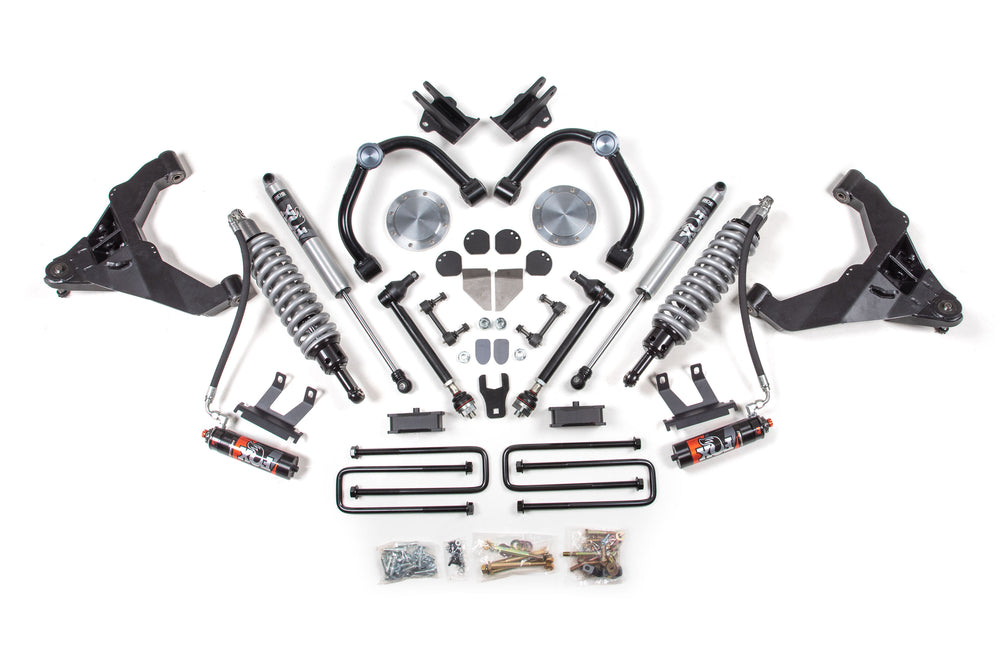 3 Inch Lift Kit | FOX Coilover Conversion | Chevy Silverado or GMC Sierra 2500HD/3500HD (20-26) Diesel | 4WD - Block Kit Without Factory Overload / FOX 2.5 Performance Elite