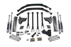 6 Inch Lift Kit w/ 4-Link | Ford F250/F350 Super Duty (11-16) 4WD | Gas - Factory 2 Inch Rear Blocks / NX2 Nitro Series