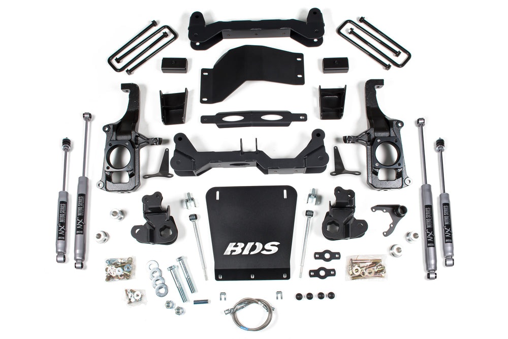 4.5 Inch Lift Kit | Chevy Silverado or GMC Sierra 2500HD/3500HD (11-19) - 3 Inch Block Kit Without Overload / NX2 Nitro Series