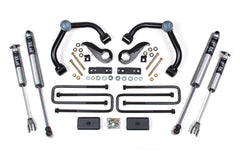 3 Inch Lift Kit | Chevy Silverados or GMC Sierra 2500HD/3500HD (20-26) - 2 Inch Block Kit With Overload / FOX 2.5 Performance Series HTO