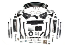 8 Inch Lift Kit w/ 4-Link | Ram 3500 (13-18) 4WD | Diesel - 5 Inch Block Kit and Add-A-Leaf / 8 Bolt / FOX 2.0 Performance Series