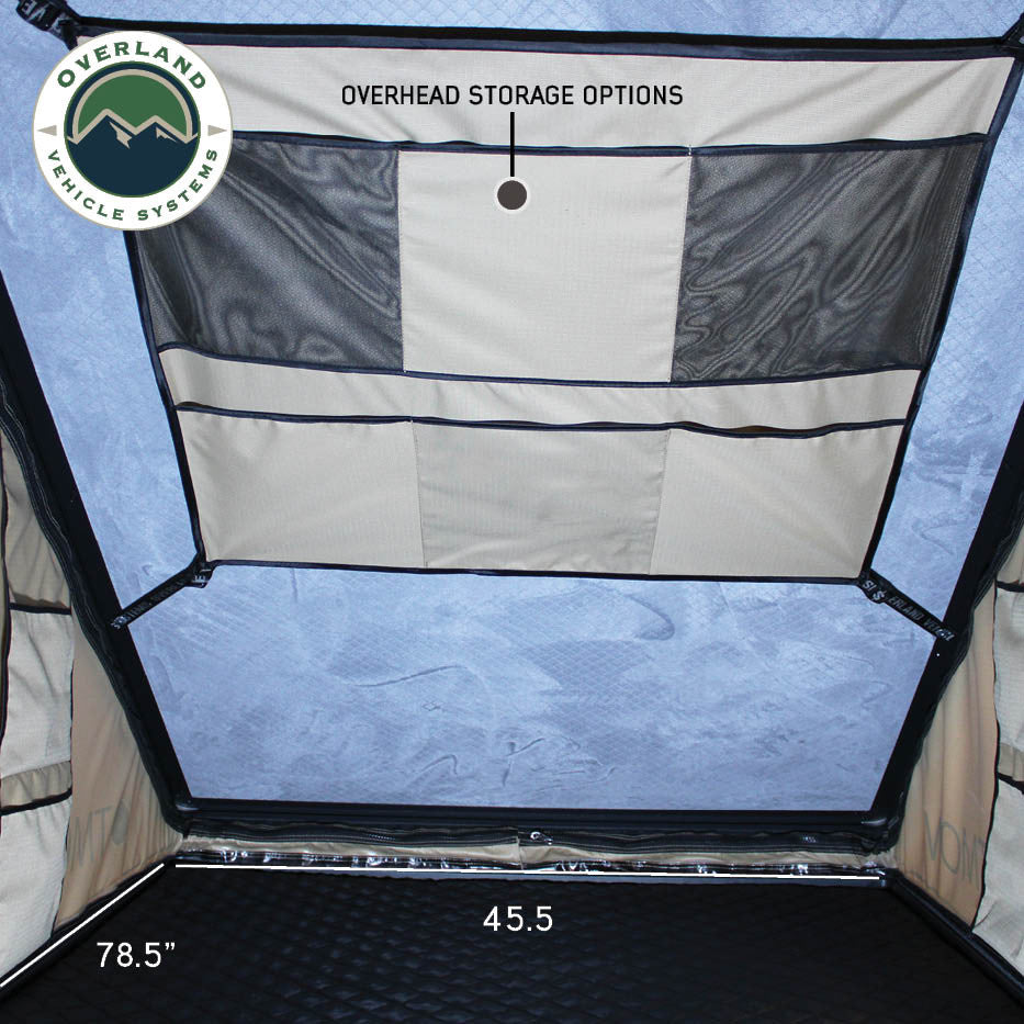LD TMON Clamshell Aluminum Hard Shell Roof Top Tent Indoor Dimensions
