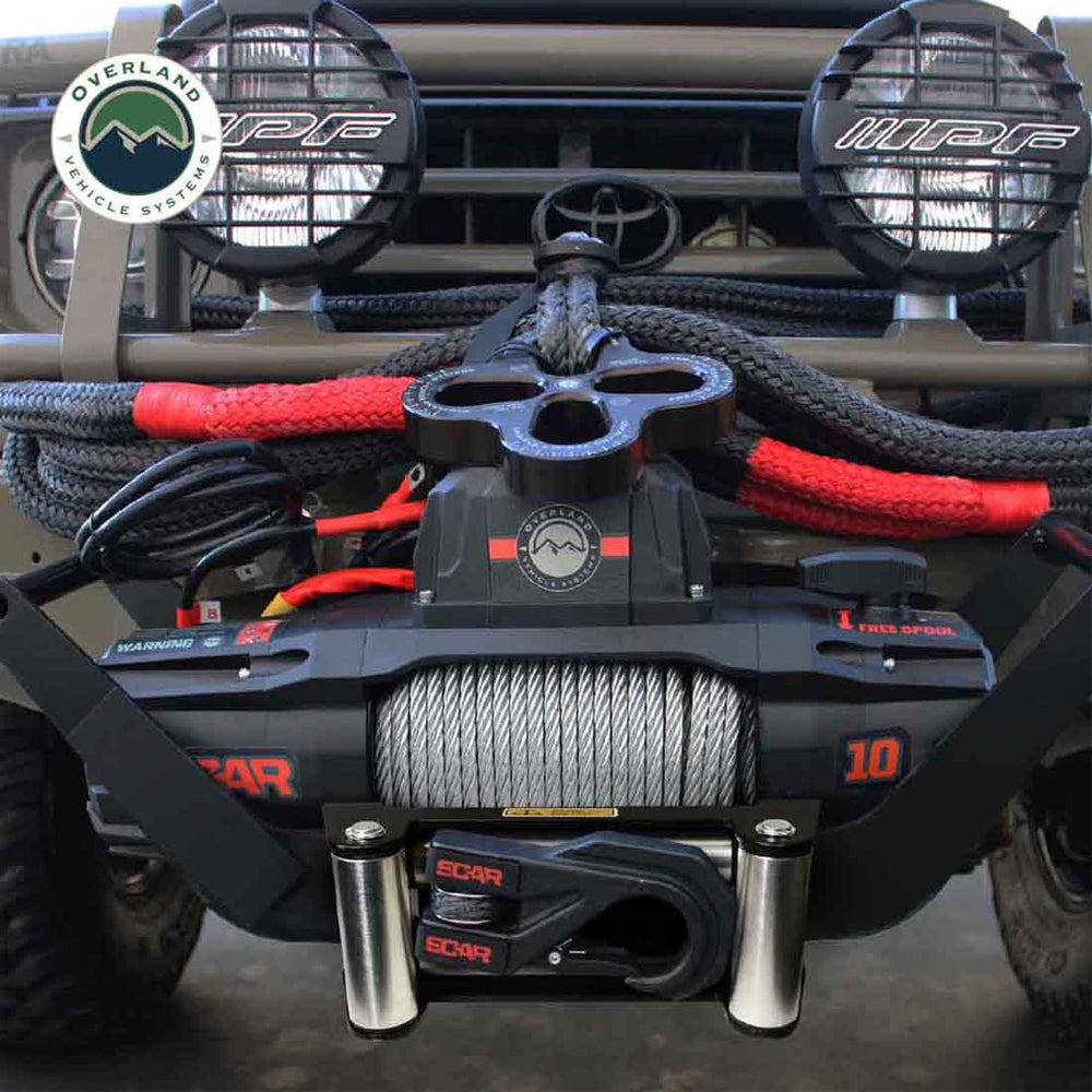 SCAR 10 - 10,000 lbs. Rated Steel Cable Winch in use