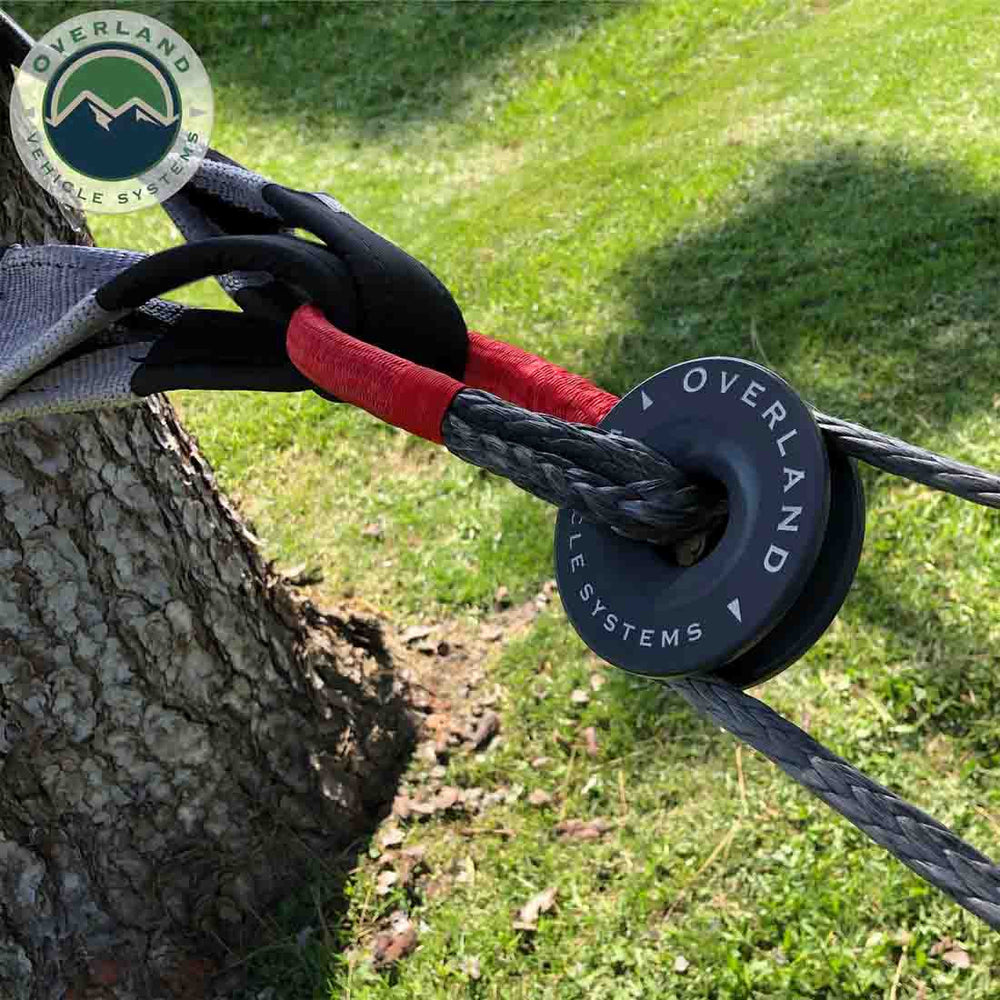 Soft Shackle 3/8" x 23" 36,000 LB. with Loop & Abrasive Sleeve & in use