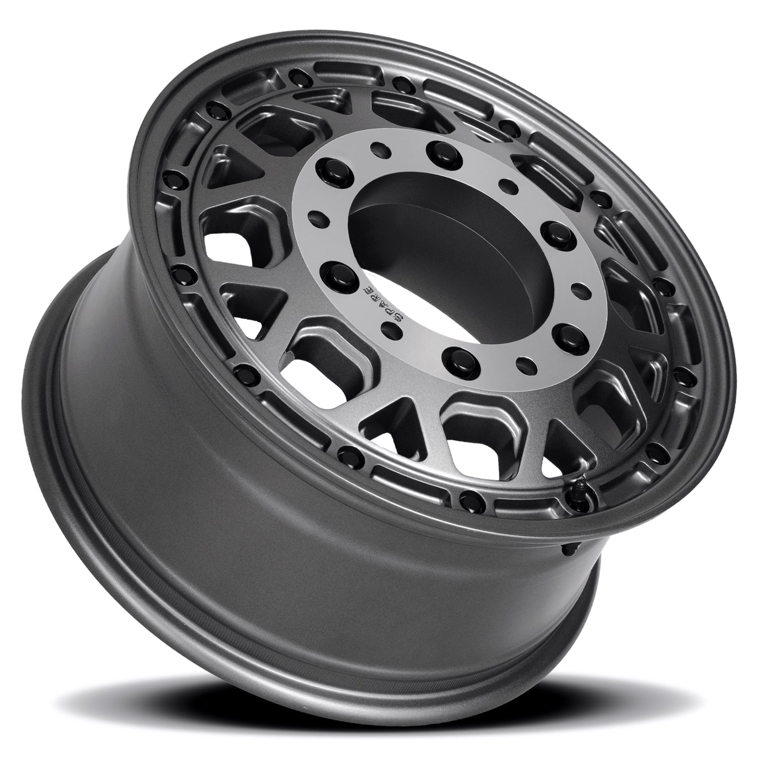 Reika R45V Marauder Super Single wheel in Satin Gunmetal – lay-down view