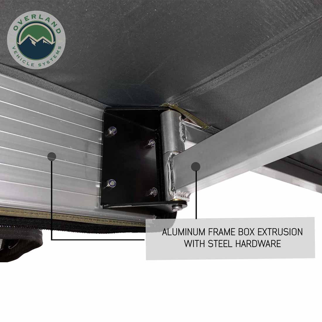 Nomadic Awning 180 Degree - Dark Gray Cover With Black Cover frame