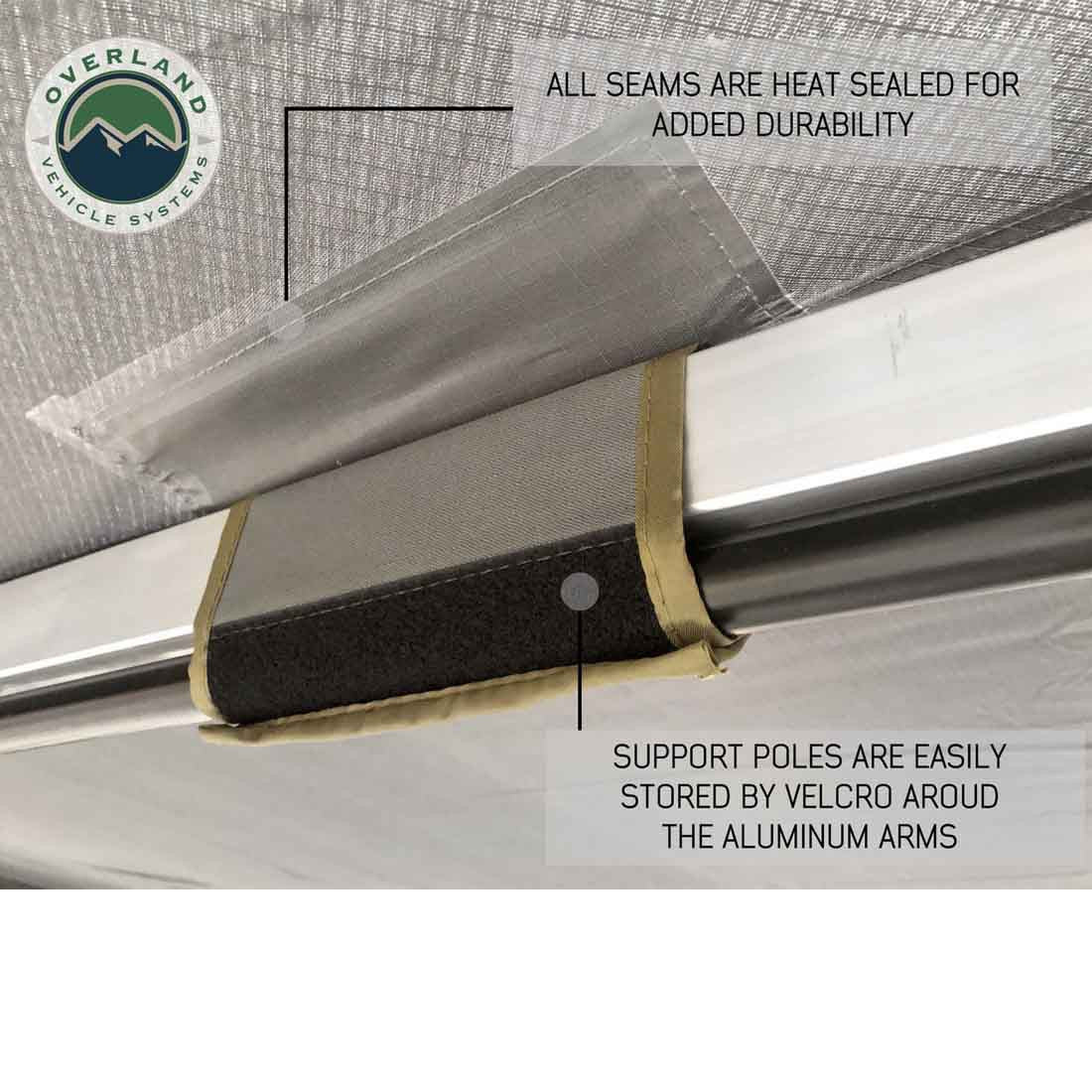 Nomadic Awning 180 Degree - Dark Gray Cover With Black Cover velcro