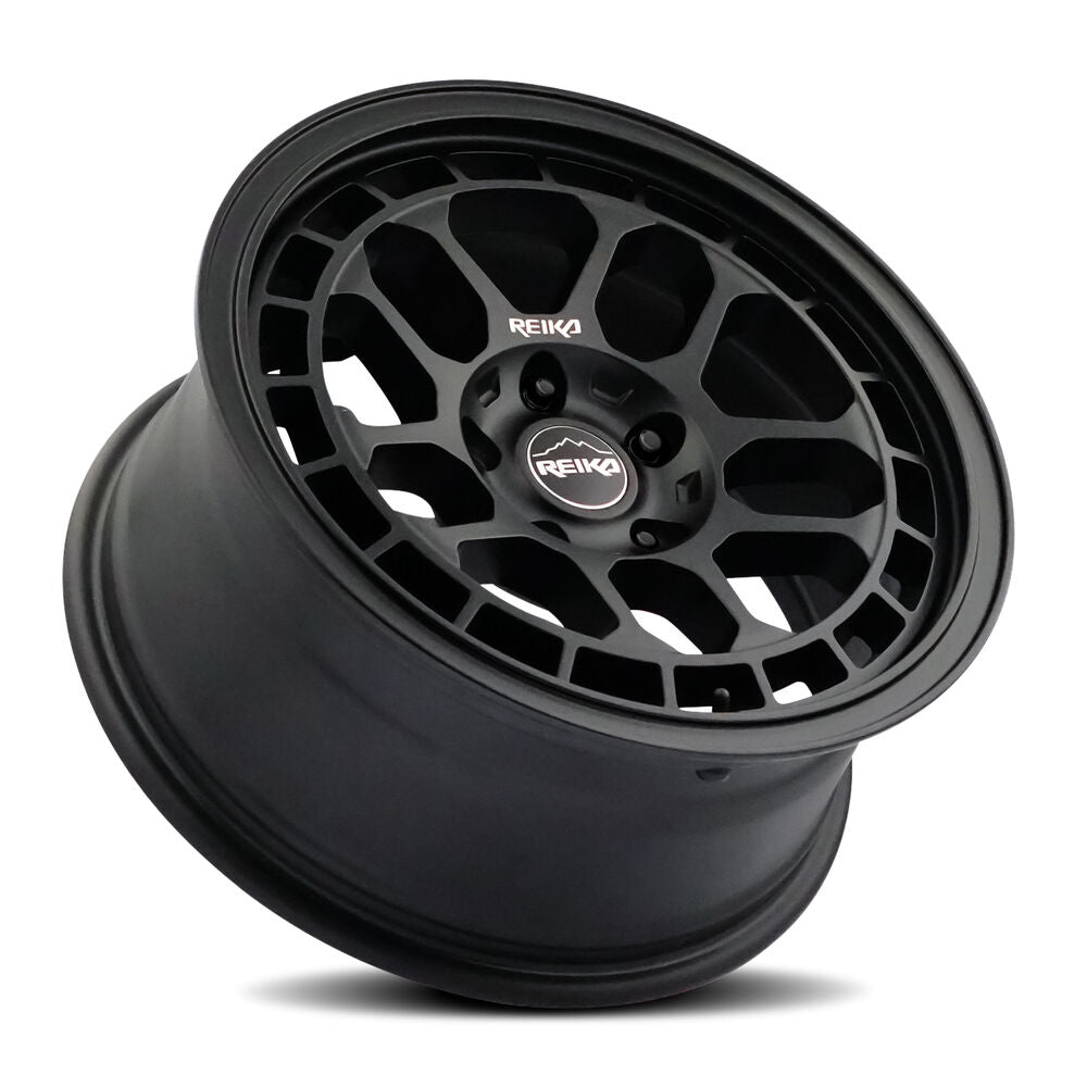 Reika R30 Drifter wheel in Satin Black – lay-down view
