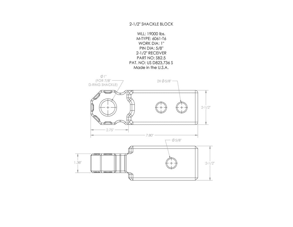 Shackle Block 2.5" Assembly - Red – image 5
