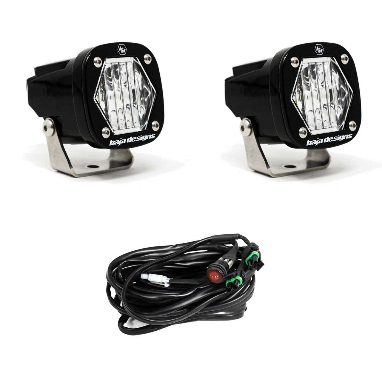 S1 Black LED Auxiliary Light Pod Pair - Universal – image 2