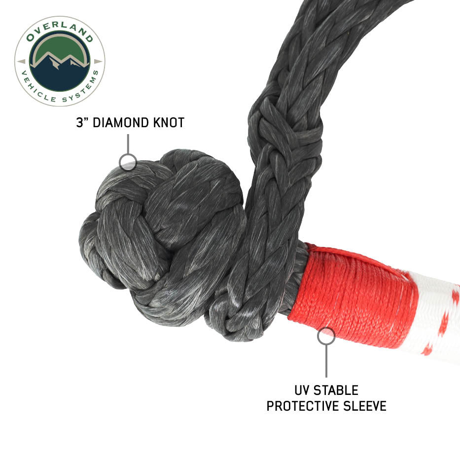 Soft Shackle 3/8" x 23" 36,000 LB. with Loop & Abrasive Sleeve Knot