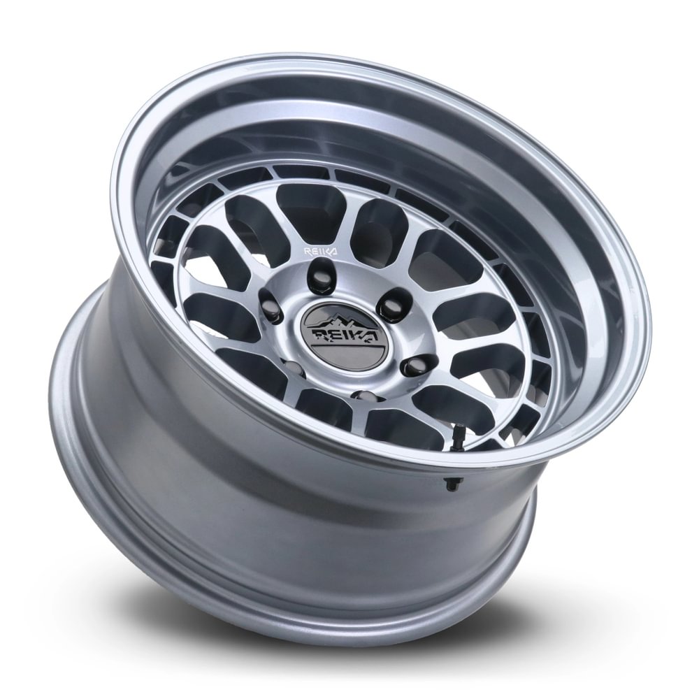 Reika R35 Rambler wheel in Graphite – lay-down view