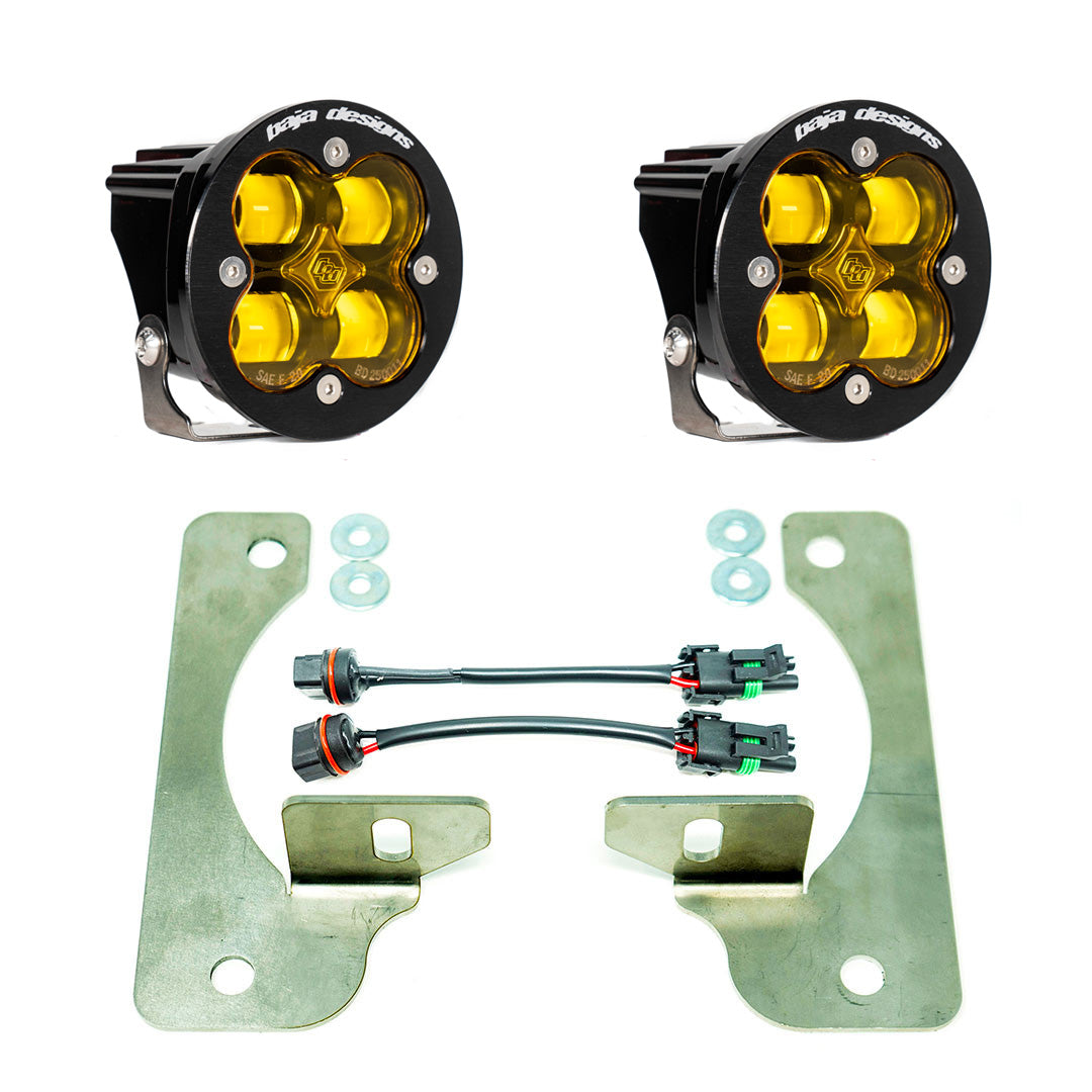 Jeep JL Fog Light Squadron-R 18-Pres Wrangler JL Rubicon Fog Pocket Kit Baja Designs