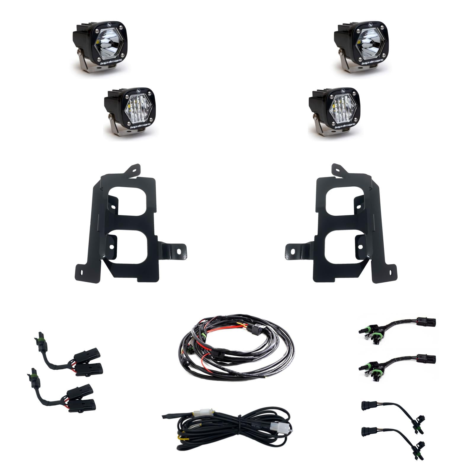GMC 2500/3500 20-On Clear Spot/Clear W/C Fog Pocket Kit