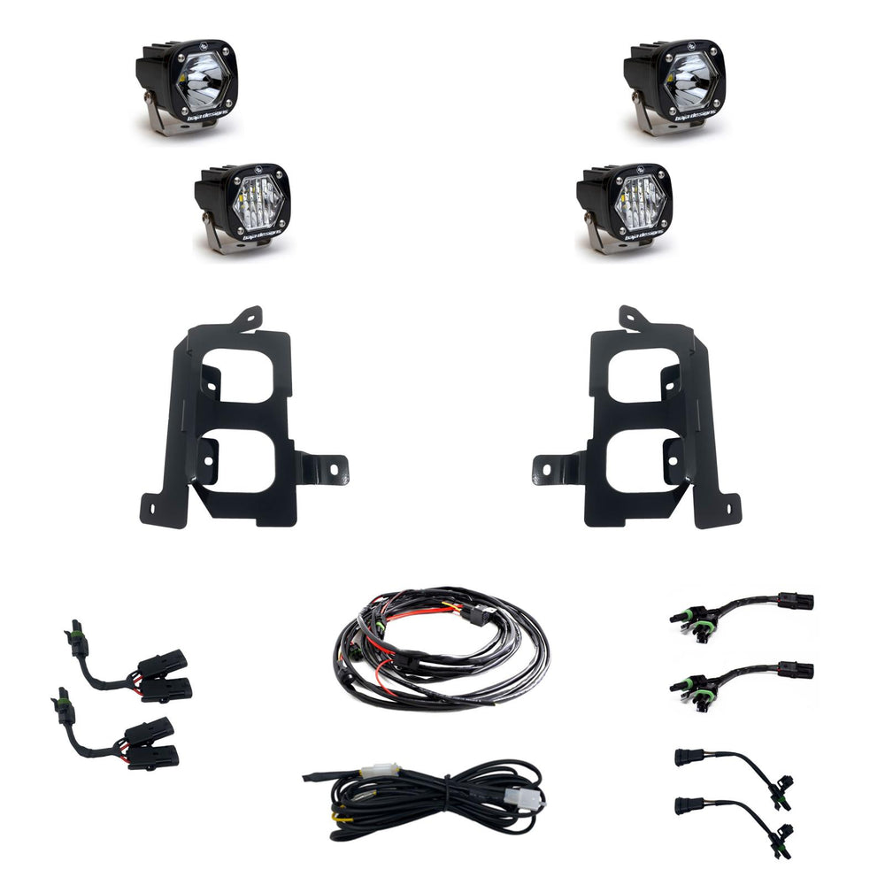 GMC 2500/3500 20-On Clear Spot/Clear W/C Fog Pocket Kit