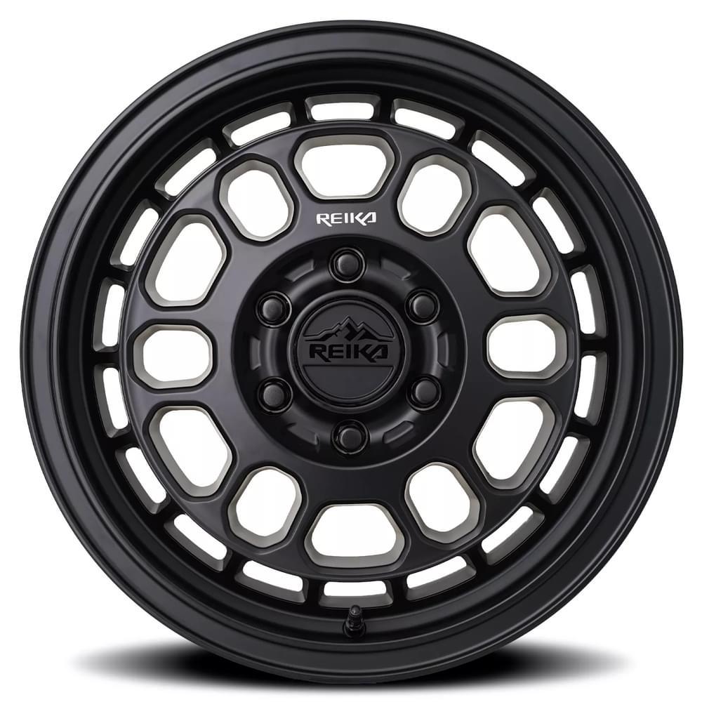 Reika R35V Rambler wheel in Satin Black – face view