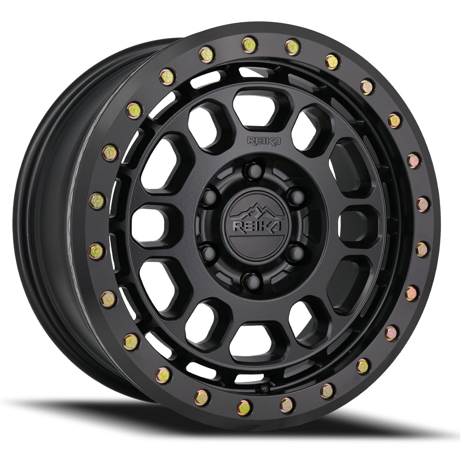 Reika R35 Rambler Beadlock wheel in Satin Black / Black E-Coated Ring