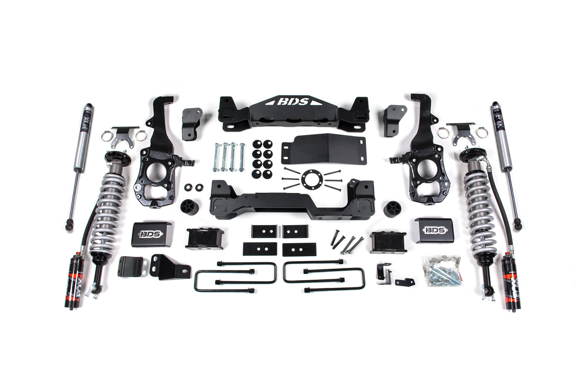 4 Inch Lift Kit | FOX 2.5 Performance Elite Coil-Over | Ford F150 (21-26) 4WD - 2 Inch Block Kit / FOX 2.0 Performance Series