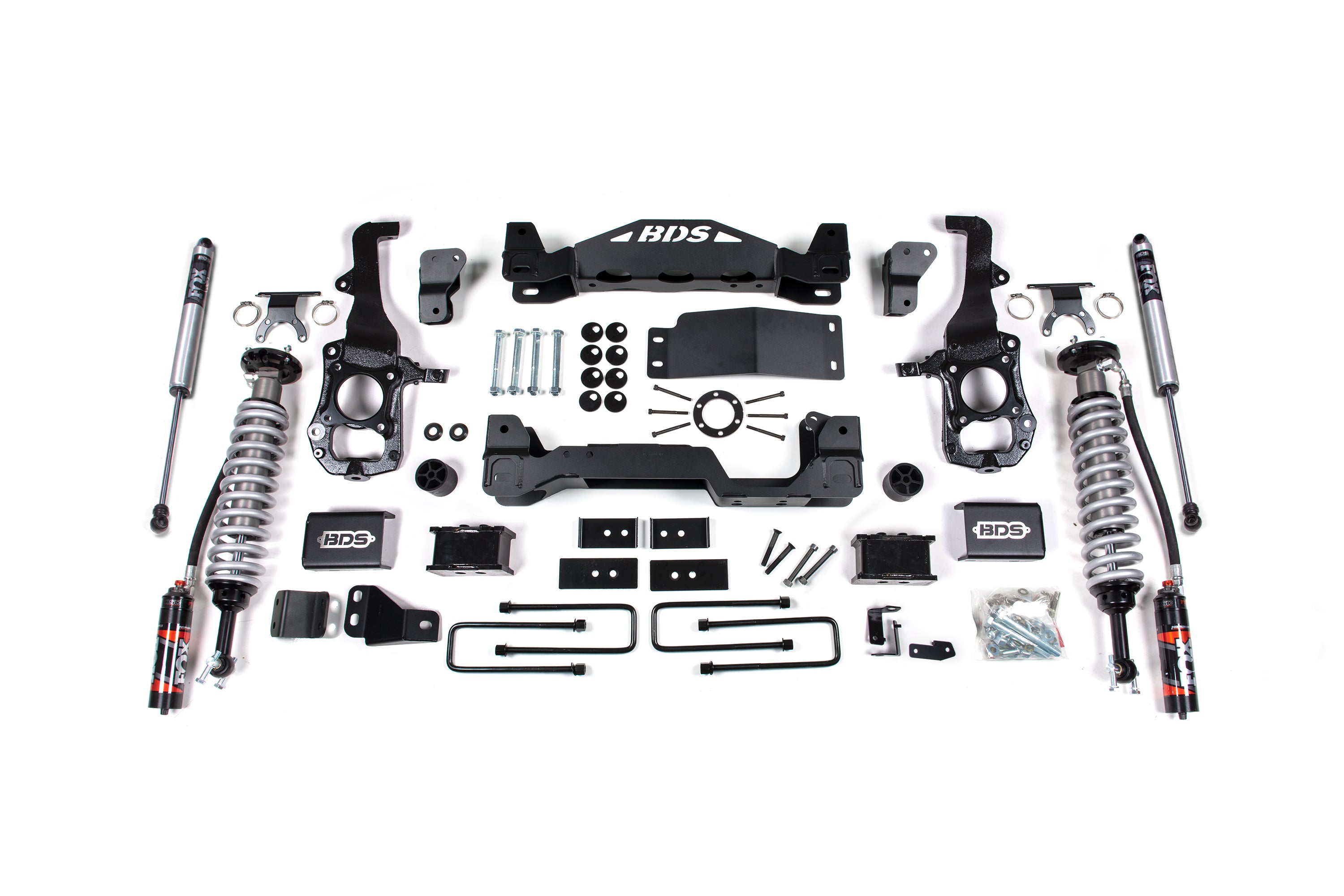 4 Inch Lift Kit | FOX 2.5 Performance Elite Coil-Over | Ford F150 (21-26) 4WD - 2 Inch Block Kit / FOX 2.5 Performance Elite