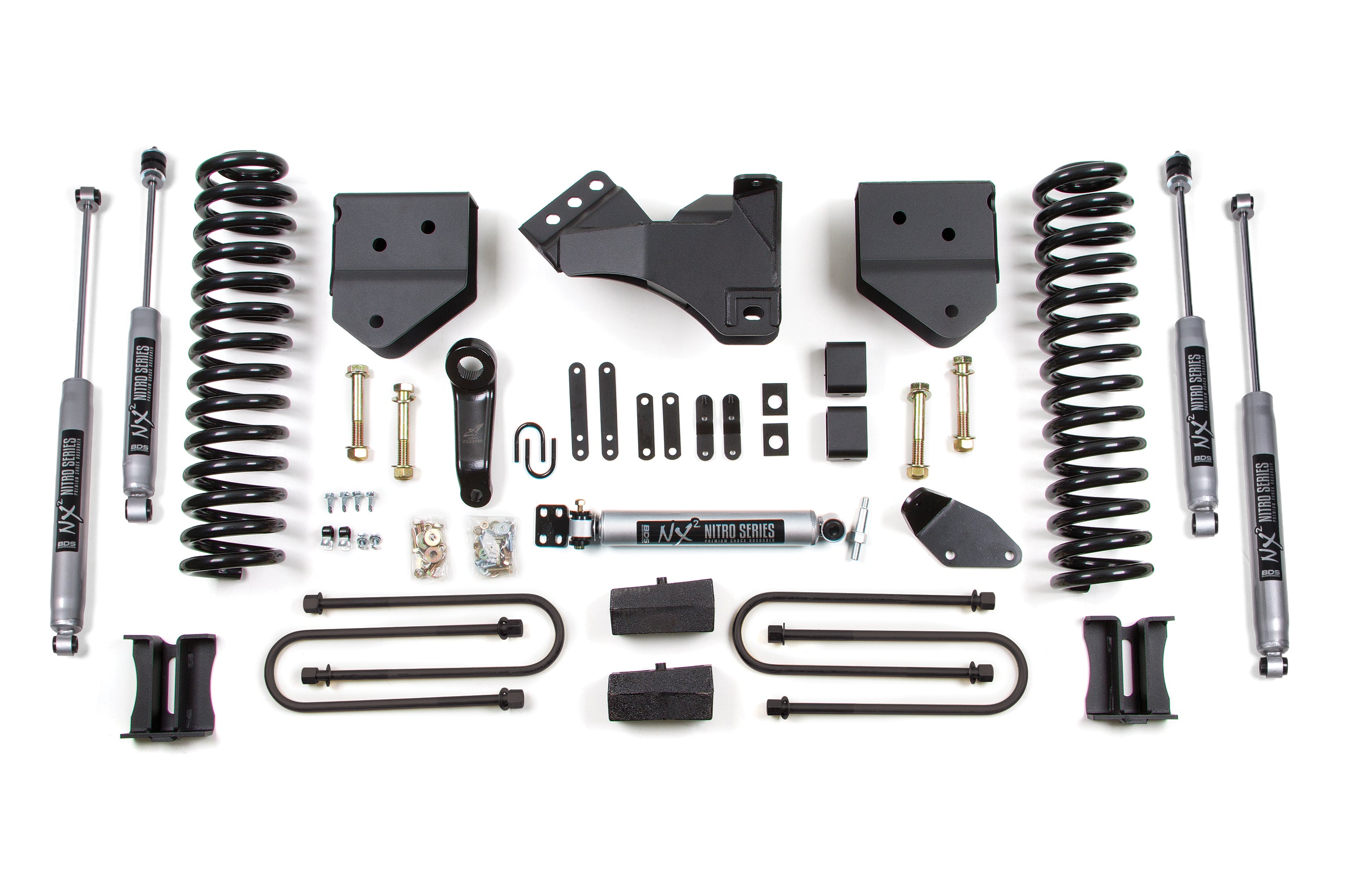 4 Inch Lift Kit | Ford F250/F350 Super Duty (05-07) 4WD | Diesel - Block Kit With Factory Overload / NX2 Nitro Series