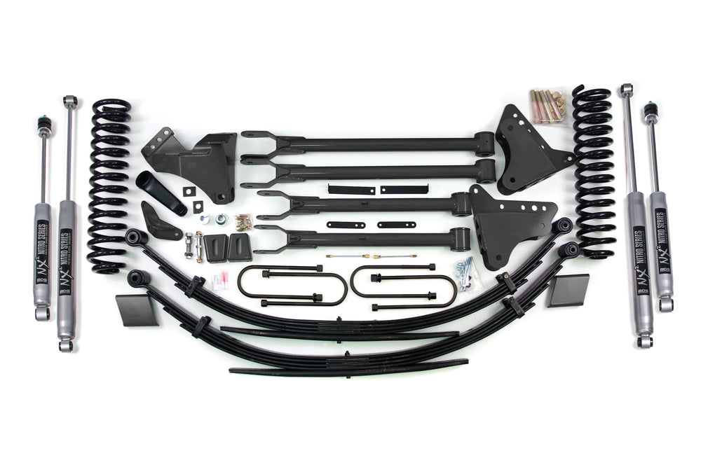 6 Inch Lift Kit w/ 4-Link | Ford F250/F350 Super Duty (08-10) 4WD | Gas - Block Kit Without Factory Overload / NX2 Nitro Series