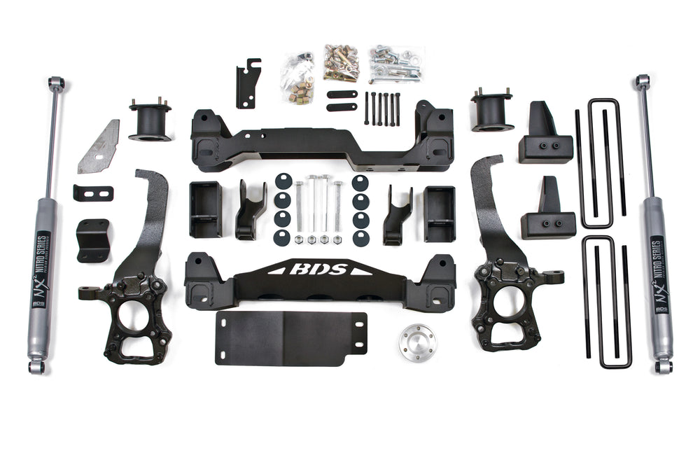 4 Inch Lift Kit | Ford F150 (15-20) 4WD - 3 Inch Block Kit / FOX 2.0 Performance Series
