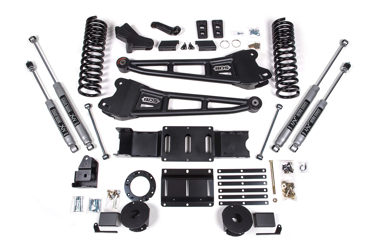 4 Inch Lift Kit w/ Radius Arm | Ram 2500 w/ Rear Air Ride (19-24) 4WD | Gas - NX2 Nitro Series
