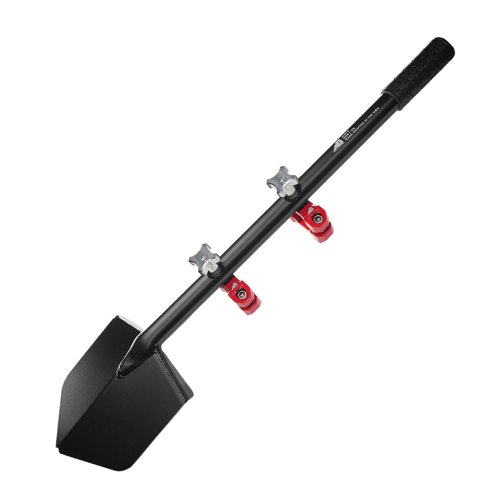 Shovel / Mount Combo - Black LONG Shovel / Red UMD with Knobs – image 2