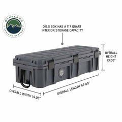 D.B.S.  - Dark Grey 117 QT Dry Box With Drain and Bottle Opener