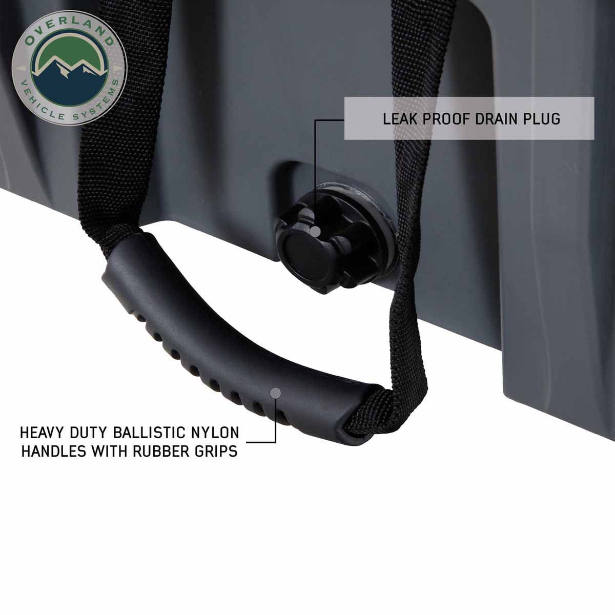 D.B.S.  - Dark Grey 95 QT Dry Box With Drain and Bottle Opener