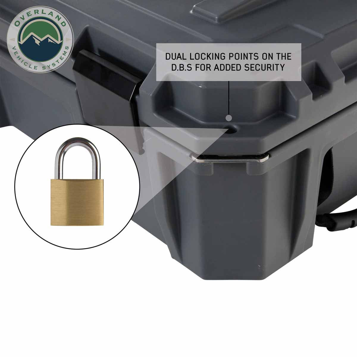 D.B.S.  - Dark Grey 95 QT Dry Box With Drain and Bottle Opener