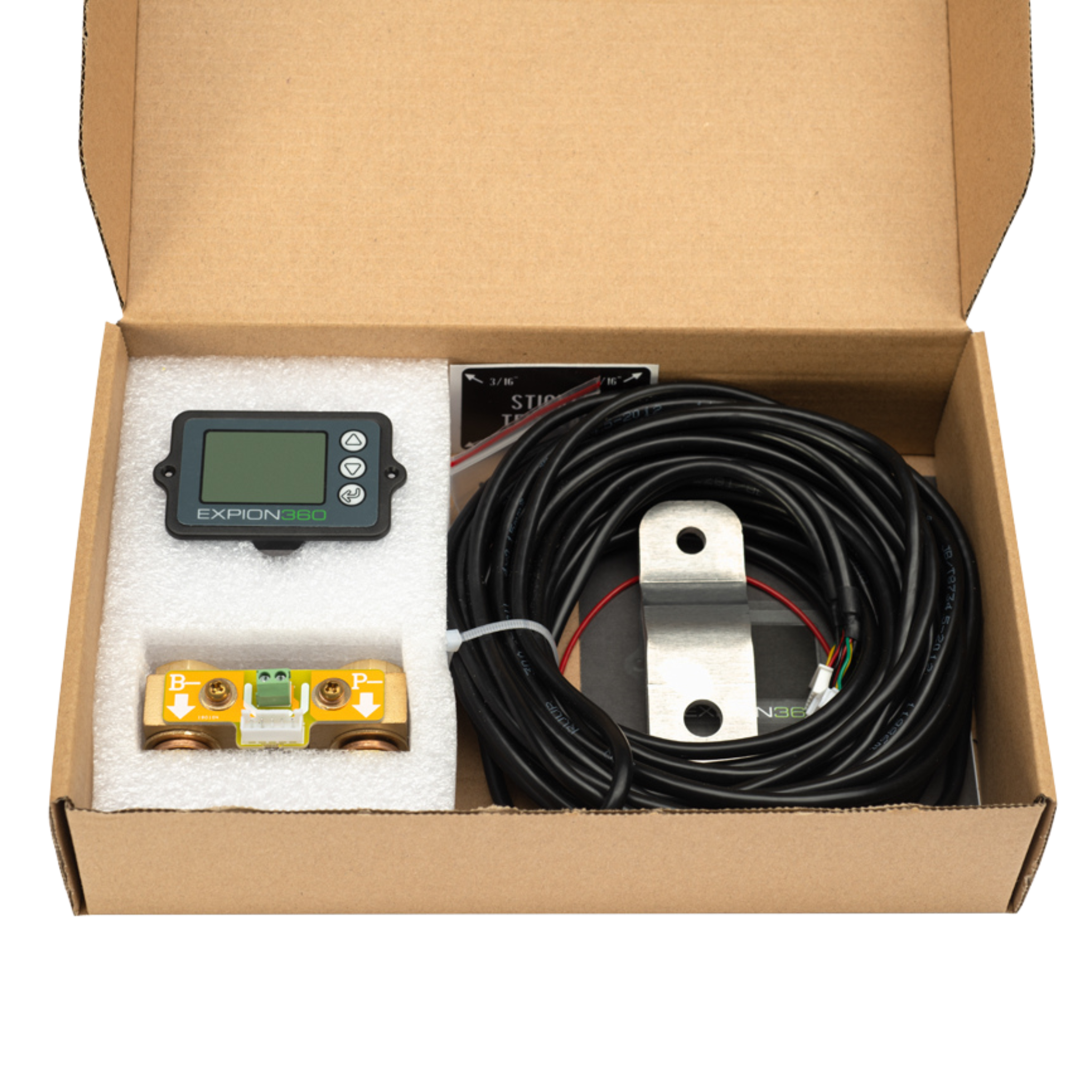 Expion360 BM350 Lithium Battery Monitor Kit with 500A Shunt – LiFePO4 Fuel Gauge
