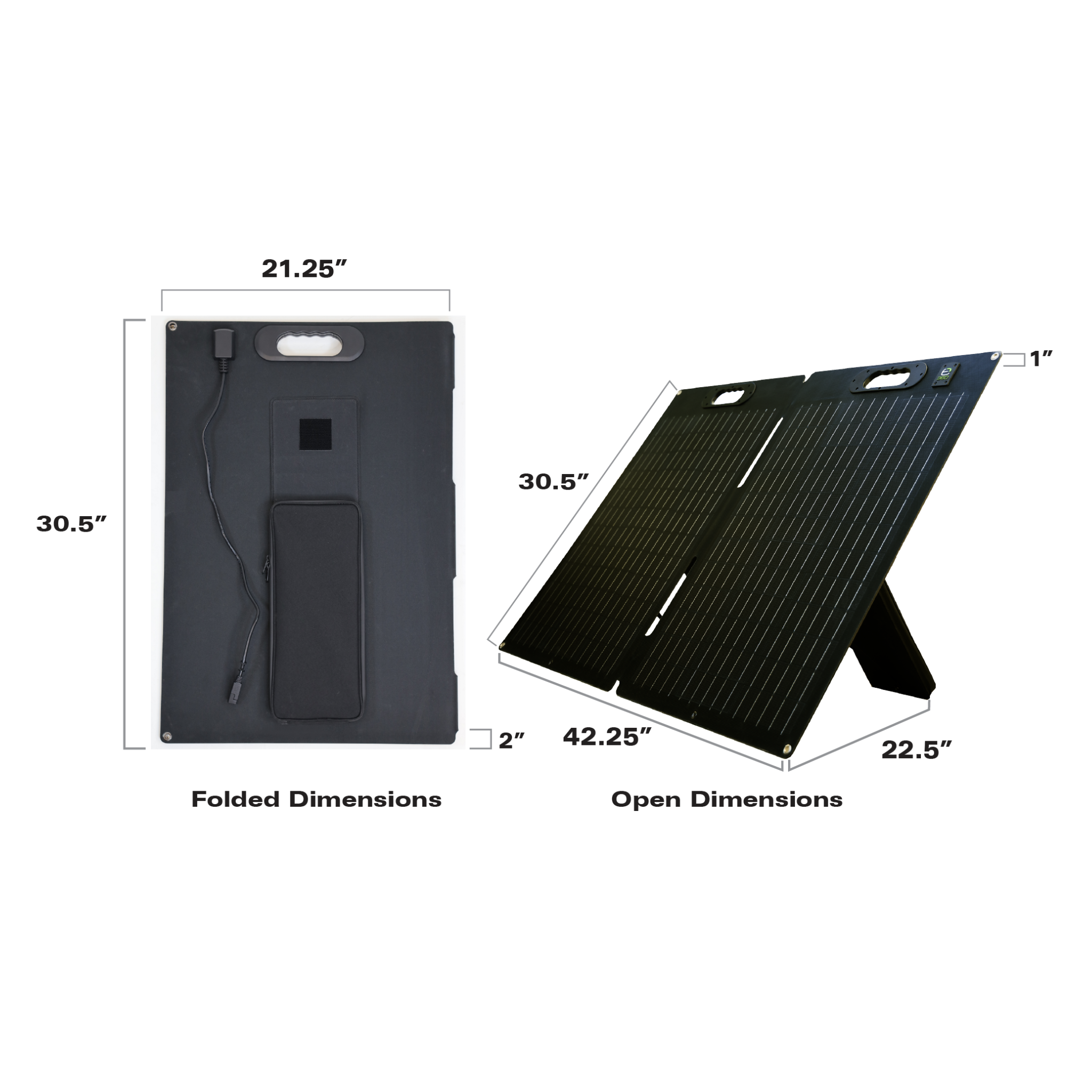 Expion360 120W Portable Solar Power Bundle – Panel, 10A Controller & SAE Cable