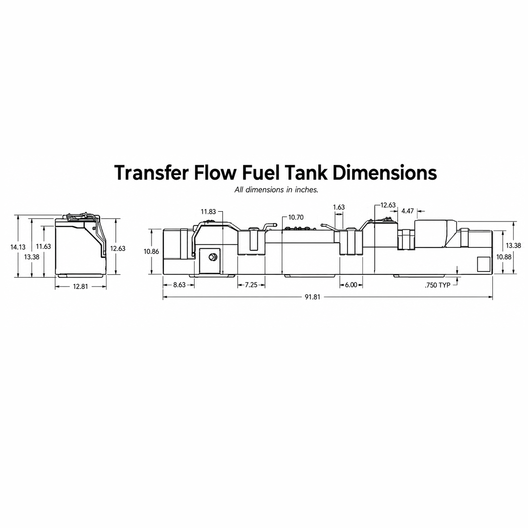 45 Gallon Ford Transit 350 Van Midship Replacement Fuel Tank – image 6