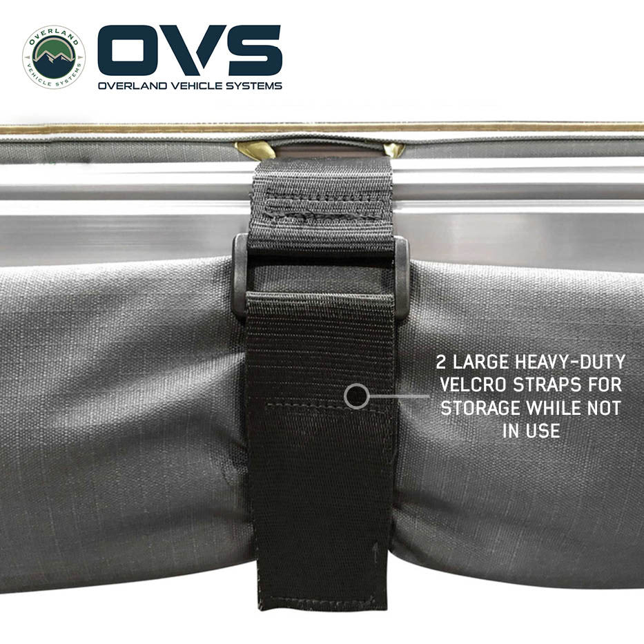 OVS HD Nomadic 270 Passenger Side Awning with Bracket Kit – Extended Poles for Mid & High Roof Vans