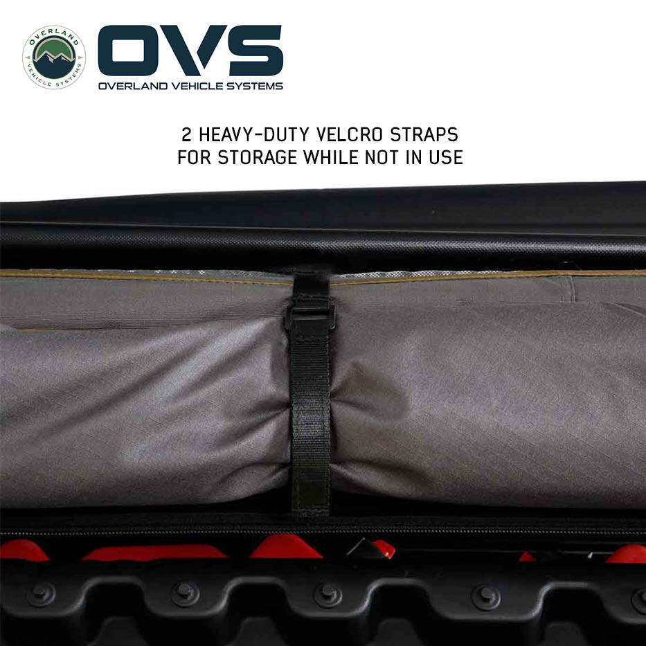 HD Nomadic 270 LTE Awning - Driver Side - Dark Gray with Black Travel Cover Universal Strap