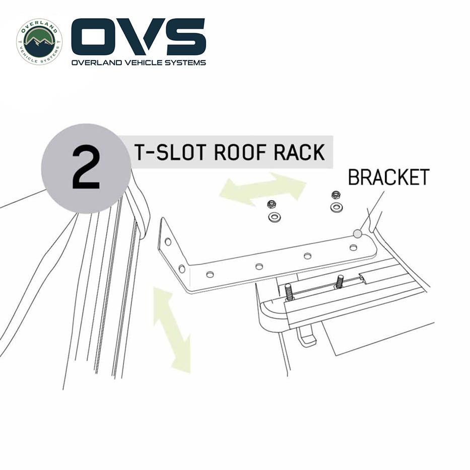 HD Nomadic 270 LTE Awning - Driver Side - Dark Gray with Black Travel Cover Universal Bracket