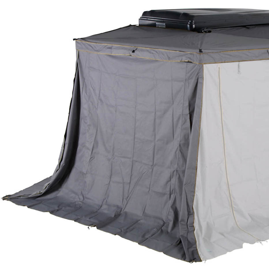 HD Nomadic 270 LTE Awning Walls - Dark Grey with Green Trim Wall 3 4 Passenger