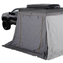 HD Nomadic 270 LTE Awning Walls - Dark Grey with Green Trim Wall 1 Driver