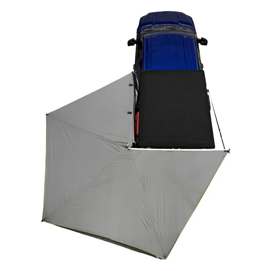 HD Nomadic 270 LT Awning - Driver Side - Dark Gray With Black Travel Cover Universal Top