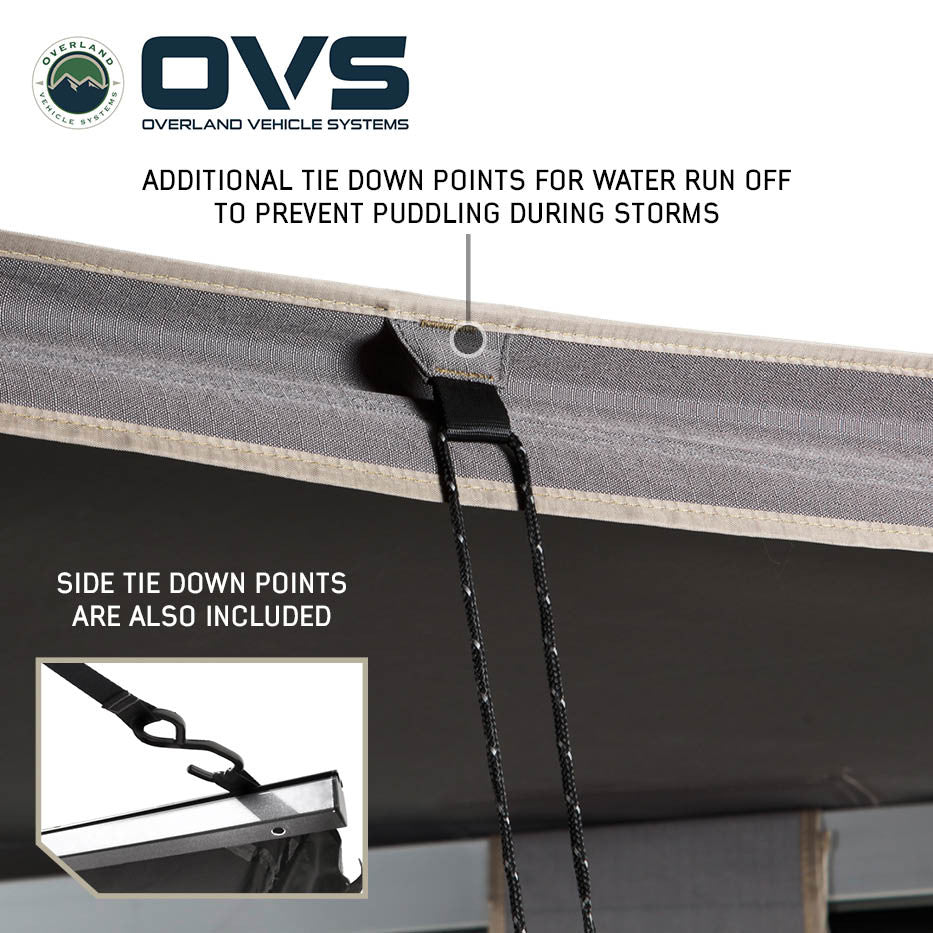 HD Nomadic 270 LT Awning - Passenger Side - Dark Gray With Black Travel Cover Universal