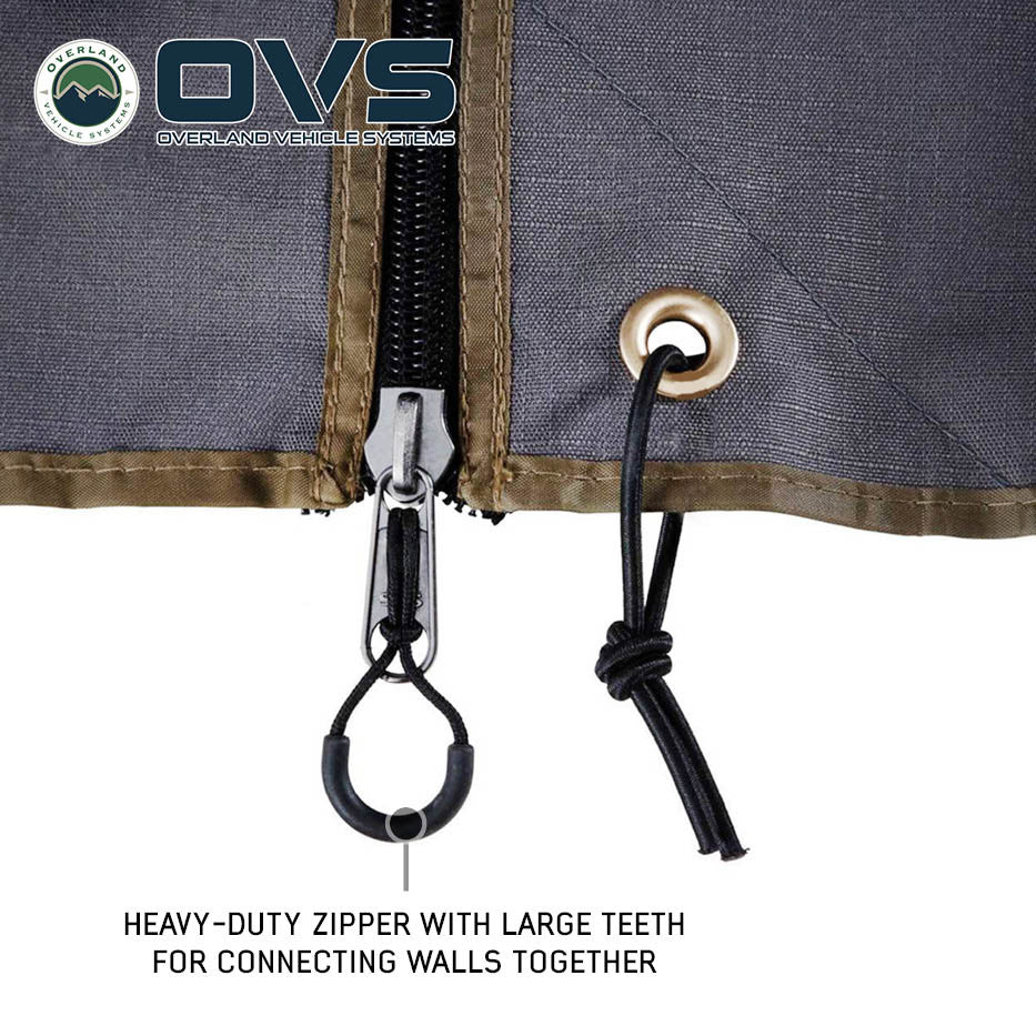 OVS HD Nomadic 270° Awning Walls – Dark Grey with Storage Bag (Universal Fit)