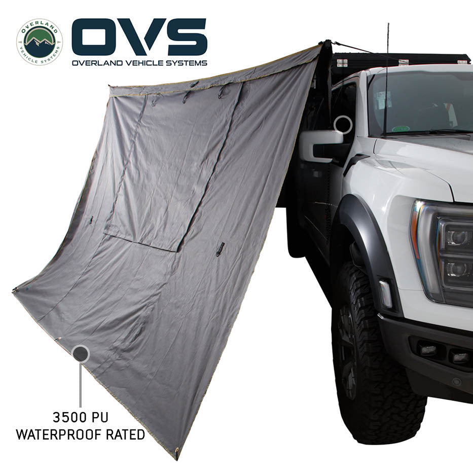 HD Nomadic 270 Degree Awning Walls - Dark Gray Body with Storage Bag Front